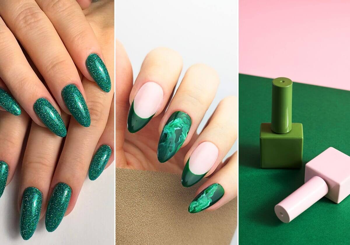 40 ideias de unhas verdes não assustadoras para o dia de São Patrício que você vai adorar